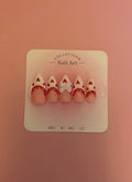 red heart french tip press on nail set