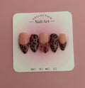 leopard print press on nail set