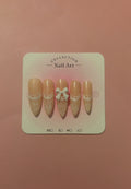 White lace press on nail set